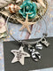 Zebra Ribbon Starfish Charm Bracelet - You Can't Stop the Waves, But You Can Learn to Surf - Rock Your Cause Jewelry