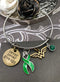 Green Ribbon Hero Charm Bracelet – Never Never Give Up - Rock Your Cause Jewelry