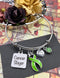Lime Green Ribbon Cancer Slayer Charm Bracelet - Rock Your Cause Jewelry