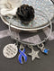 Periwinkle Ribbon Charm Bracelet - Only in Darkness can you See Stars - Rock Your Cause Jewelry