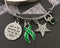 Green Ribbon Bracelet – Only in Darkness Can You See Stars - Rock Your Cause Jewelry