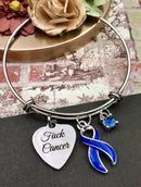 Periwinkle Ribbon Fu** Cancer Charm Bracelet - Rock Your Cause Jewelry