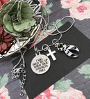 Zebra Ribbon Necklace - I Will Hold You Up When Your Strength Fails - Encouragement Gift - Rock Your Cause Jewelry