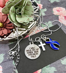 Periwinkle Ribbon Necklace -  I Will Hold You Up When Your Strength Fails / Encouragement Gift - Rock Your Cause Jewelry