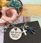 Dark Navy Blue Ribbon Necklace - With God All Things are Possible - Rock Your Cause Jewelry