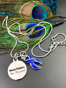 Periwinkle Ribbon Necklace - Nevertheless She Persisted - Rock Your Cause Jewelry