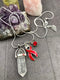 Red Ribbon Necklace Health Energy Quartz Crystal Necklace - Rock Your Cause Jewelry