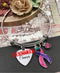 Pink Purple Teal (Thyroid Cancer) Ribbon Charm Bracelet - Fu** Cancer - Rock Your Cause Jewelry
