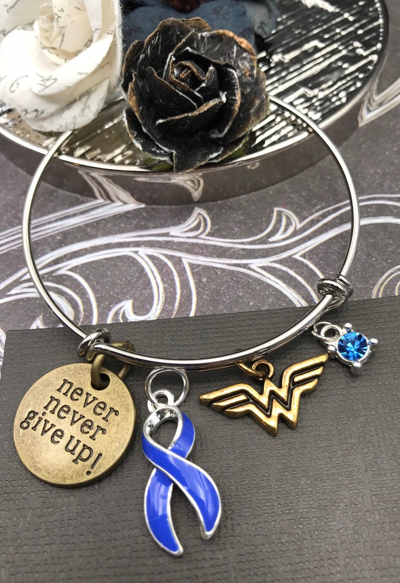 Periwinkle Ribbon Hero Charm Bracelet - Rock Your Cause Jewelry