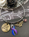 Blue & Purple Ribbon Hero Charm Bracelet - Never Never Give Up - Rock Your Cause Jewelry