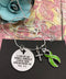 Lime Green Ribbon Necklace  - I Can Do All Things Through Christ Who Strengthens Me - Rock Your Cause Jewelry
