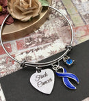 Periwinkle Ribbon Fu** Cancer Charm Bracelet - Rock Your Cause Jewelry