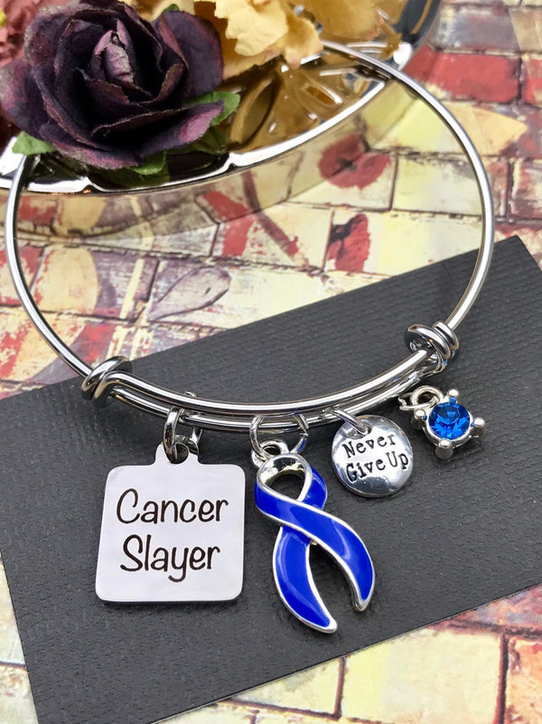 Periwinkle Ribbon Cancer Slayer Bracelet - Rock Your Cause Jewelry