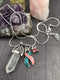 Pink & Teal (Previvor) Ribbon - Healing Quartz Crystal Pendant Necklace - Rock Your Cause Jewelry