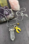 Yellow Ribbon Healing Quartz Crystal Necklace - Rock Your Cause Jewelry