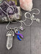 Blue & Purple Ribbon Healing Quartz Crystal Necklace - Rock Your Cause Jewelry