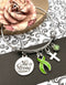 Lime Green Ribbon Charm Bracelet - She is Strong / Proverbs 34:25 - Rock Your Cause Jewelry