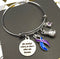 Blue & Purple Ribbon Bracelet - She Needed A Hero, So That's What She Became - Rock Your Cause Jewelry