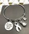 White Ribbon Bracelet - She Needed a Hero So That's What She Became - Rock Your Cause Jewelry
