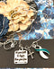 Teal & White Ribbon - Let Your Faith be Bigger Than Your Fear Necklace - Rock Your Cause Jewelry