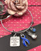 Periwinkle Ribbon Charm Bracelet – If God Gives Us Only What We Can Handle ... He Must Think I'm a Badass - Rock Your Cause Jewelry