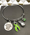 Lime Green Ribbon - She Needed a Hero So That's What She Became Charm Bracelet - Rock Your Cause Jewelry