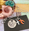 Orange Ribbon Necklace - With God All Things are Possible - Rock Your Cause Jewelry