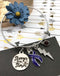 Violet Purple Ribbon Charm Bracelet - Stronger Than The Storm - Rock Your Cause Jewelry
