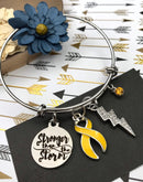 Yellow Ribbon Bracelet - Stronger Than The Storm - Rock Your Cause Jewelry