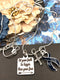 Dark Navy Blue Ribbon - Let Your Faith be Bigger Than Your Fear Necklace - Rock Your Cause Jewelry