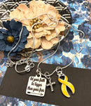 Yellow Ribbon Necklace – Let Your Faith be Bigger Than Your Fear - Rock Your Cause Jewelry