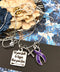 Purple Ribbon Necklace  - Let Your Faith be Bigger Than Your Fear - Rock Your Cause Jewelry