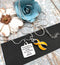 Gold Ribbon - If God Gives Us Only What We can Handle ... He Must Think I'm Badass Necklace - Rock Your Cause Jewelry