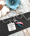 Pink & Teal (Previvor) Ribbon Necklace - If God Gives us Only What We Can Handle, He Must Think I'm A BADASS - Rock Your Cause Jewelry