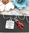 Red Ribbon Necklace - If God Gives Us Only What We Can Handle ... He Must Think I'm A Badass - Rock Your Cause Jewelry