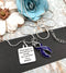 Violet Purple Ribbon Necklace - If God Gives Us Only What We Can Handle, He Must Think I'm A BADASS - Rock Your Cause Jewelry