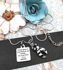 Zebra Ribbon Necklace - If God Gives Us Only What We Can Handle, He Must Think I'm A Badass - Rock Your Cause Jewelry