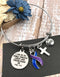 Blue & Purple Ribbon Bracelet - Phil 4:13 I Can Do All Things Through Christ - Rock Your Cause Jewelry