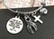 Grey (Gray) Ribbon Charm Bracelet - Phil 4:13 I Can Do All Things Through Christ - Rock Your Cause Jewelry
