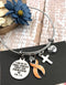Peach Ribbon Charm Bracelet – Phil 4 13 I Can Do All Things Through Christ - Rock Your Cause Jewelry