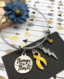 Yellow Ribbon Bracelet - Stronger Than The Storm - Rock Your Cause Jewelry