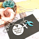 Light Blue Ribbon Necklace - With God All Are Possible - Rock Your Cause Jewelry