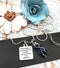 Dark Navy Blue Ribbon Necklace - If God Gives Us More Than We Can Handle, He Must Think I'm a Badass - Rock Your Cause Jewelry