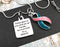 Pink & Teal (Previvor) Ribbon Necklace - If God Gives us Only What We Can Handle, He Must Think I'm A BADASS - Rock Your Cause Jewelry