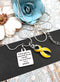 Yellow Ribbon Necklace - If God Gives Us Only What We Can Handle ... He Must Think I'm a Badass - Rock Your Cause Jewelry