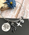 Black Ribbon Charm Bracelet -  Phil 4:13 I Can Do All Things Through Christ Who Strengthens Me - Rock Your Cause Jewelry