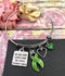 Lime Green Ribbon Charm Bracelet - You Are More Loved Than You Could Possibly Know - Rock Your Cause Jewelry