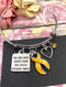 Gold Ribbon Charm Bracelet - You Are More Loved Than You Could Possibly Know - Rock Your Cause Jewelry