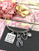 Grey (Gray) Ribbon Bracelet  - You are More Loved Than You Could Possibly Know - Rock Your Cause Jewelry