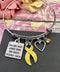 Yellow Ribbon Charm Bracelet - You Are More Loved Than You Could Possibly Know - Rock Your Cause Jewelry